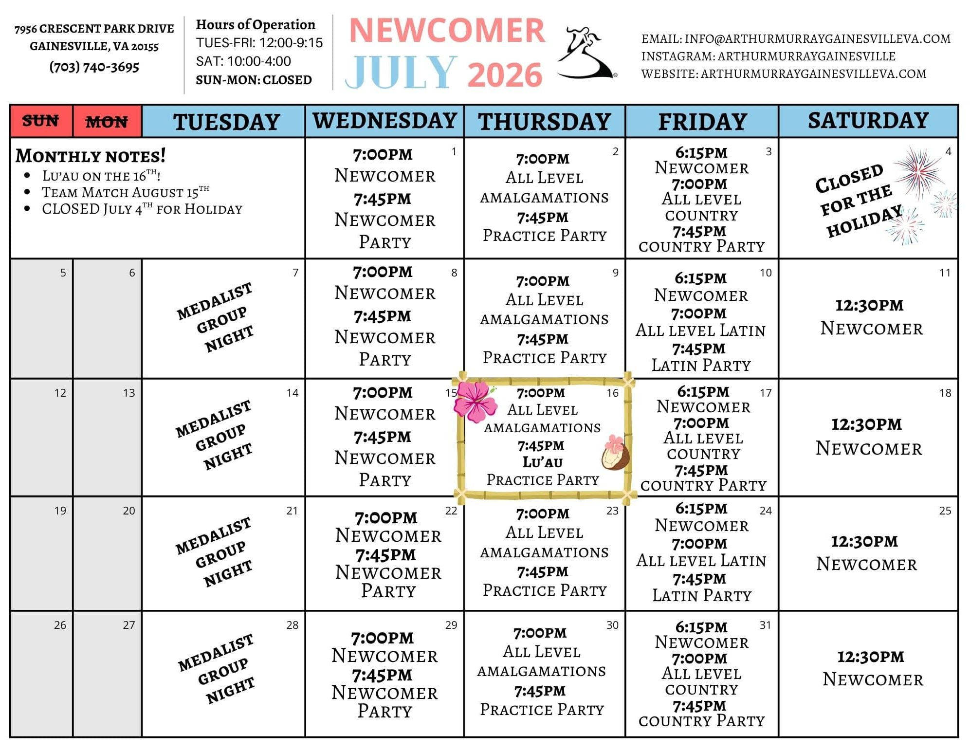 Gainesville - NEWCOMER July 2026